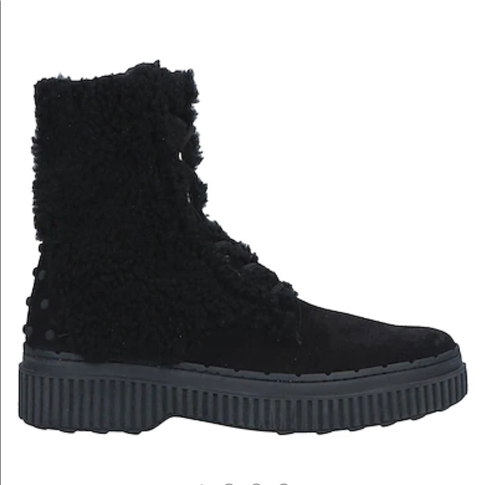 Tod’s Gomma Leon Genuine Shearling Lined Suede Boot Size 39 Made in Italy